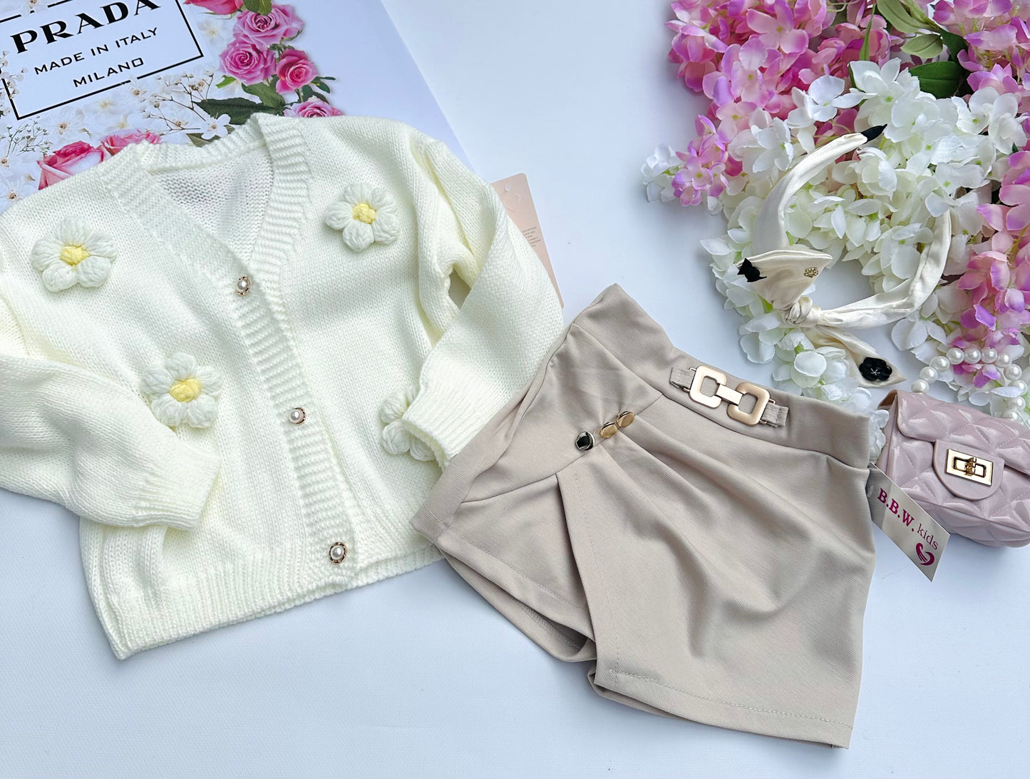 Beige skorts