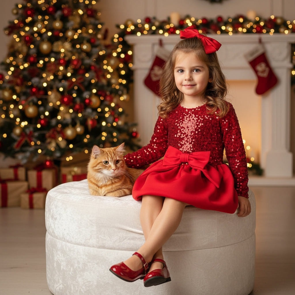 Red sparkle dress