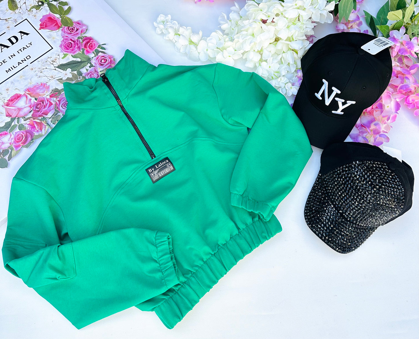 Green hoodie