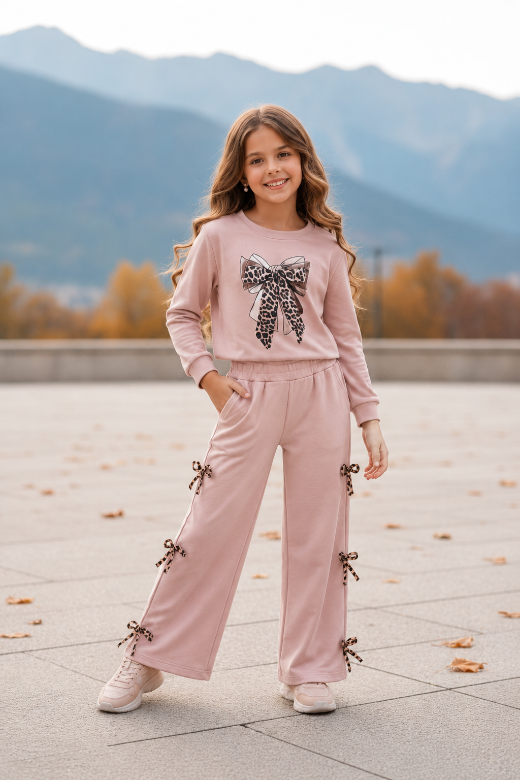 Pink bow tracksuit