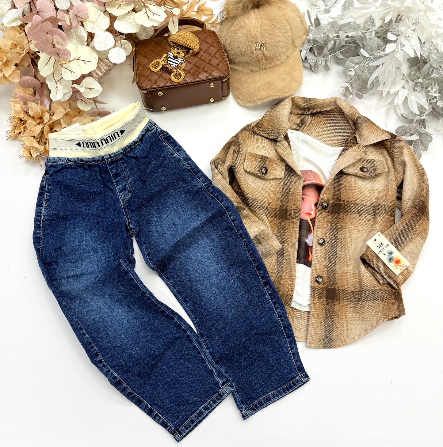Denim balloons pants