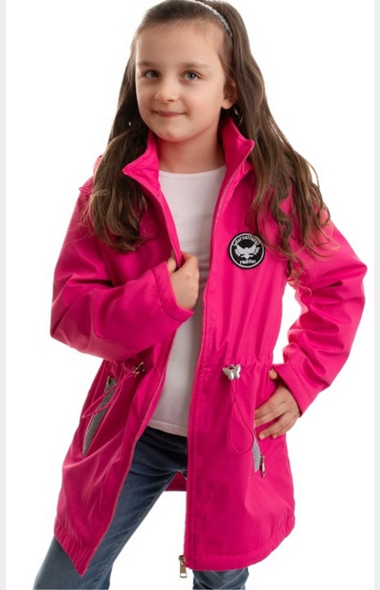 Pink parka jacket