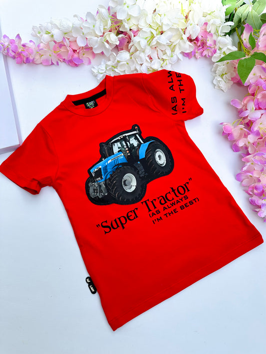Red Tractor t shirt ( flashing light)