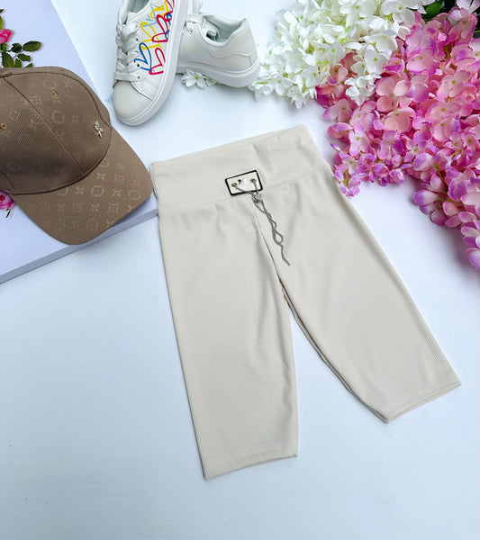 Beige cycle shorts