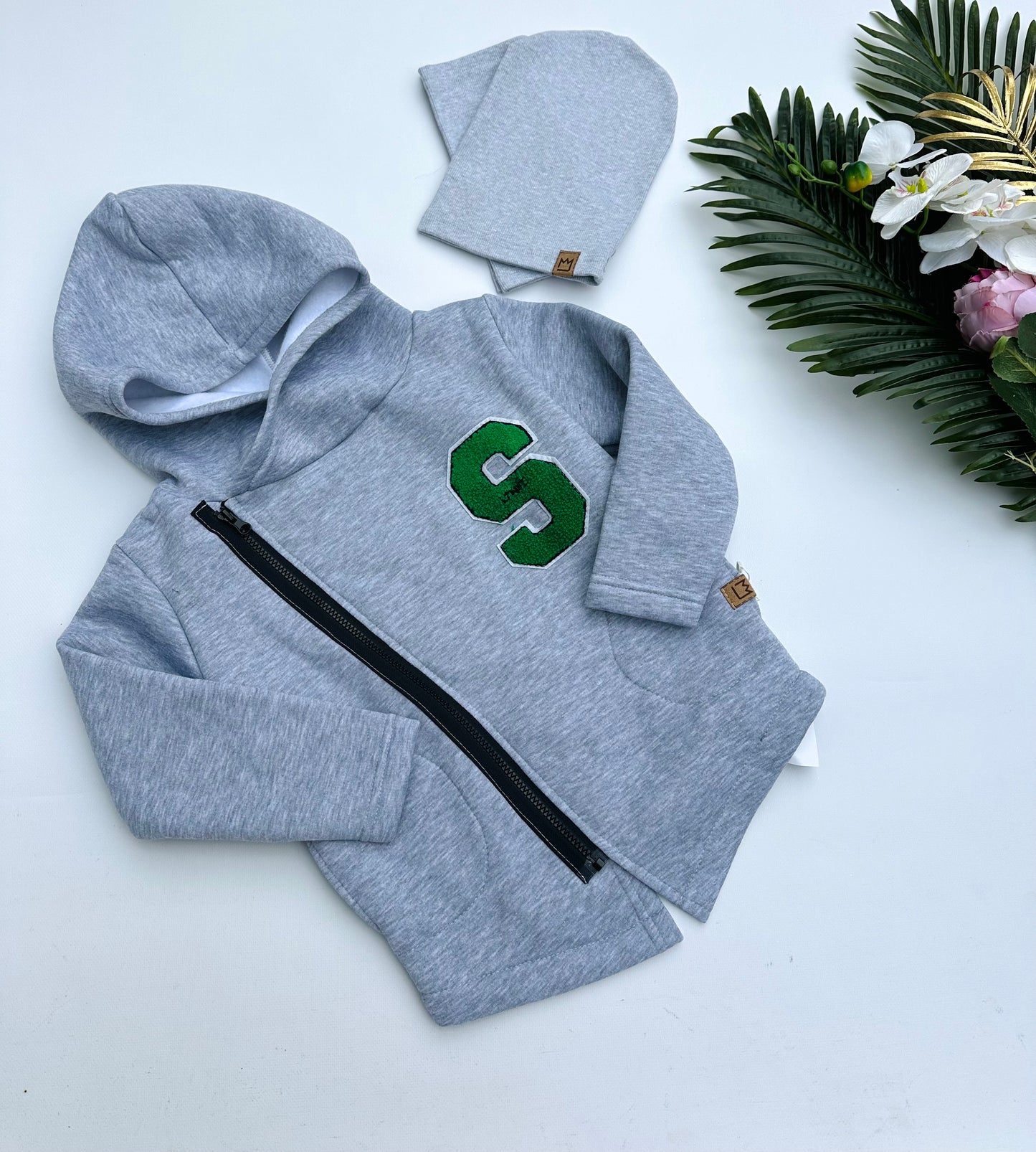 Grey warm hoodie