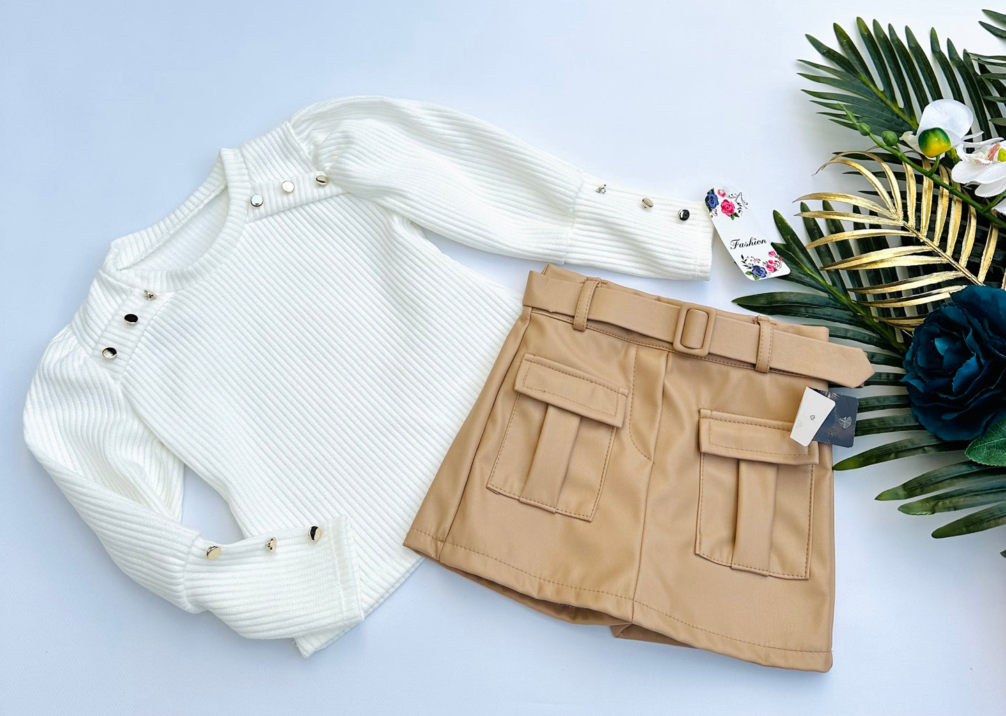 Cream button top