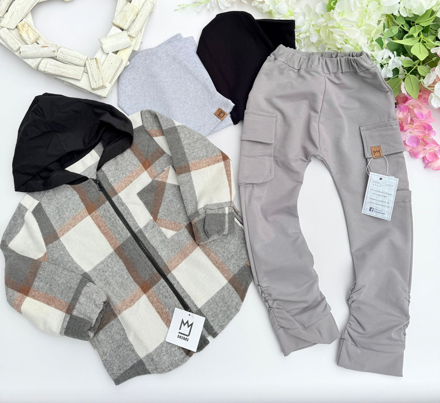 Grey cargo pants