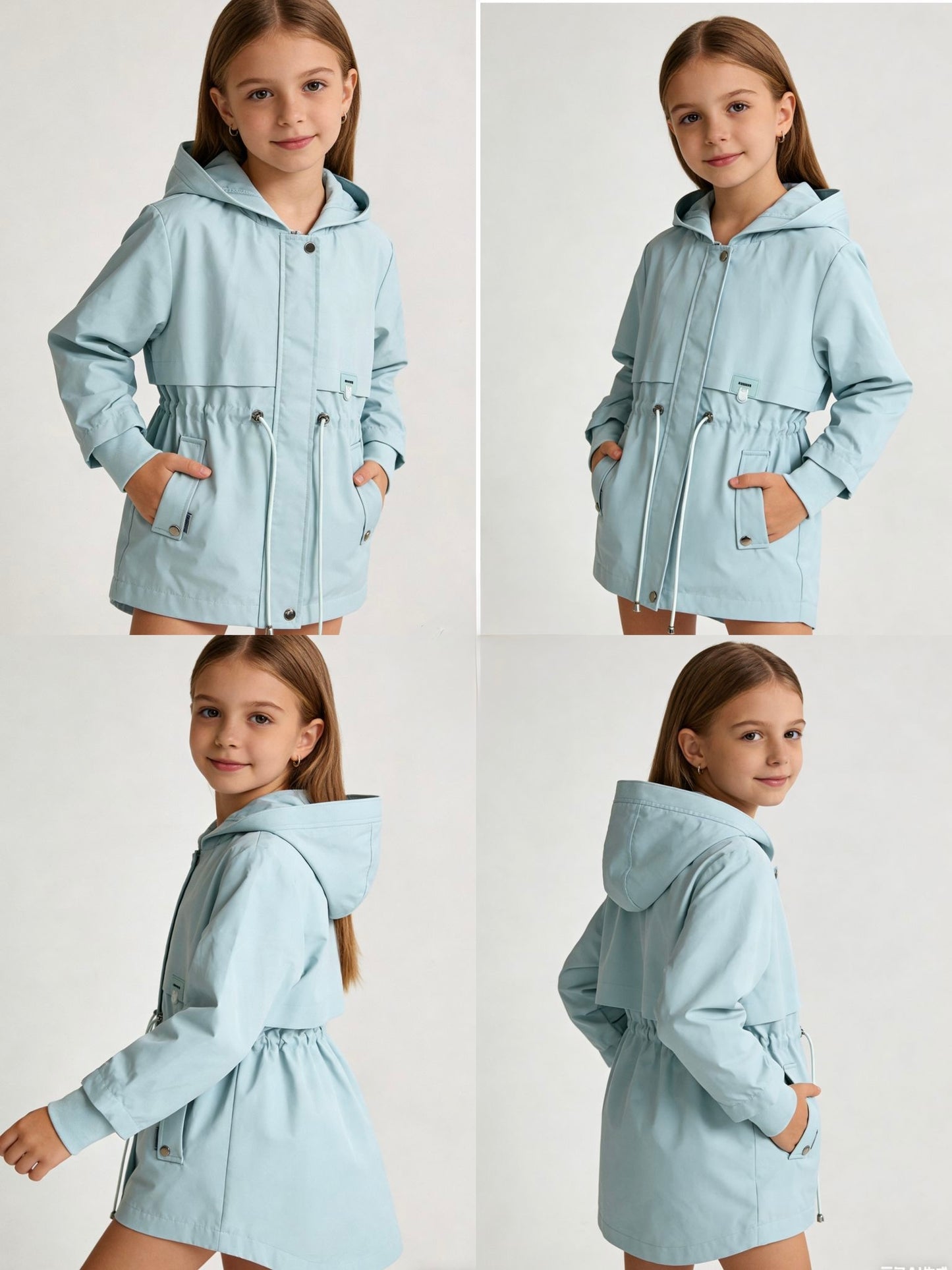 Blue parka jacket