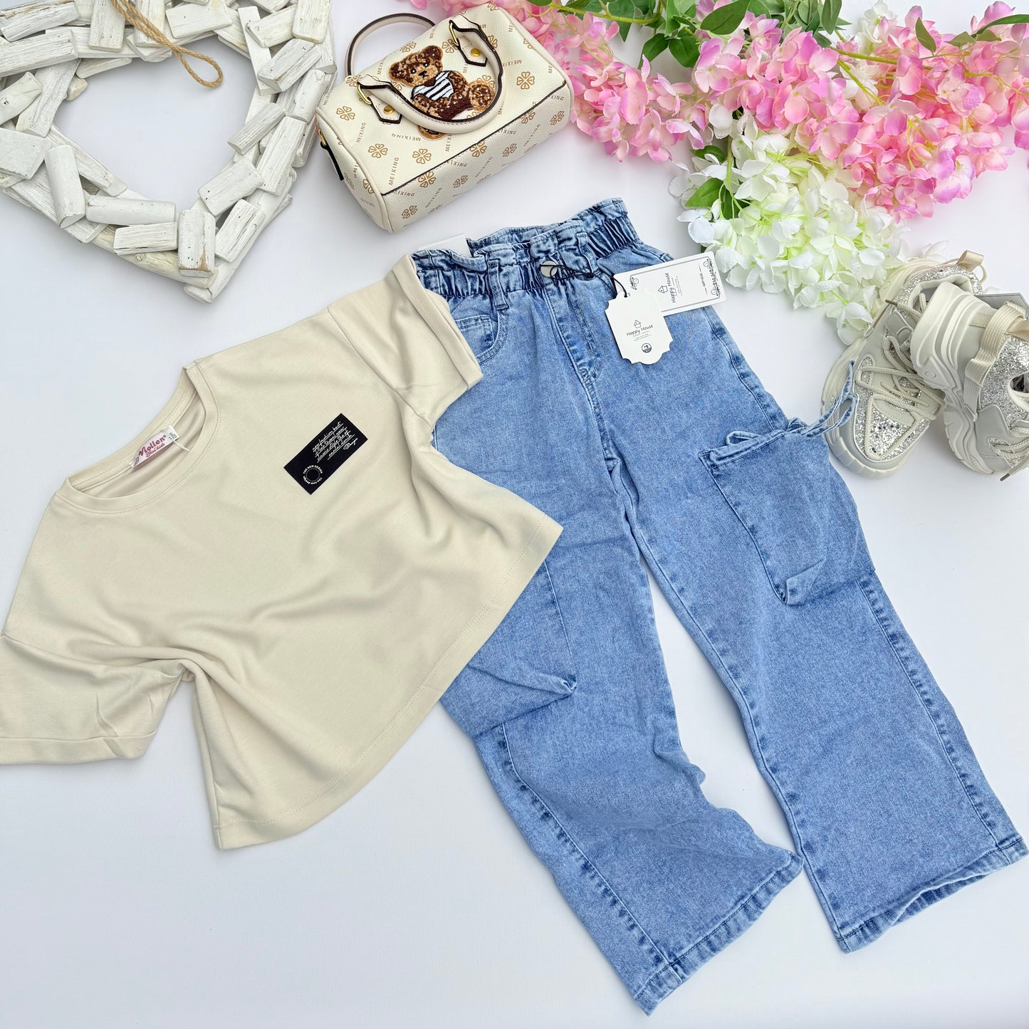 Beige short top