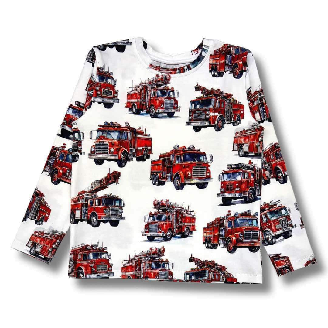 Cotton top with fire engine