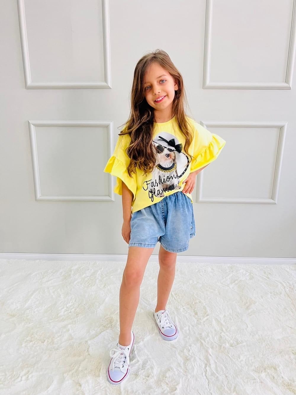 Yellow oversize top