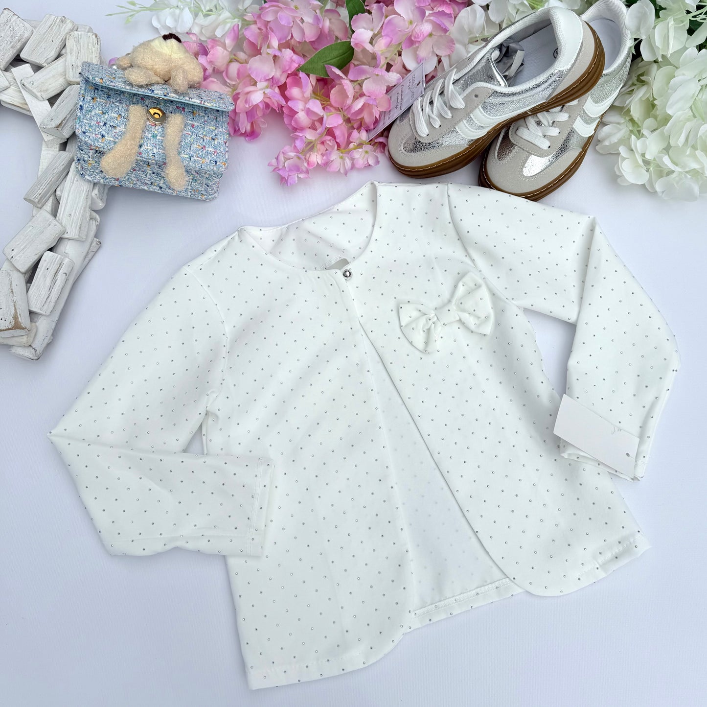 White sparkle bolero