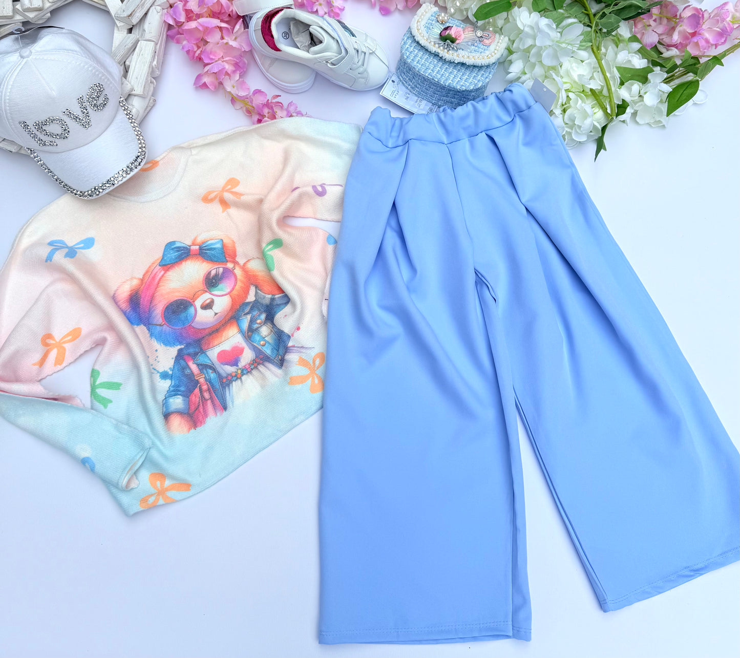 Blue Wild leg pants