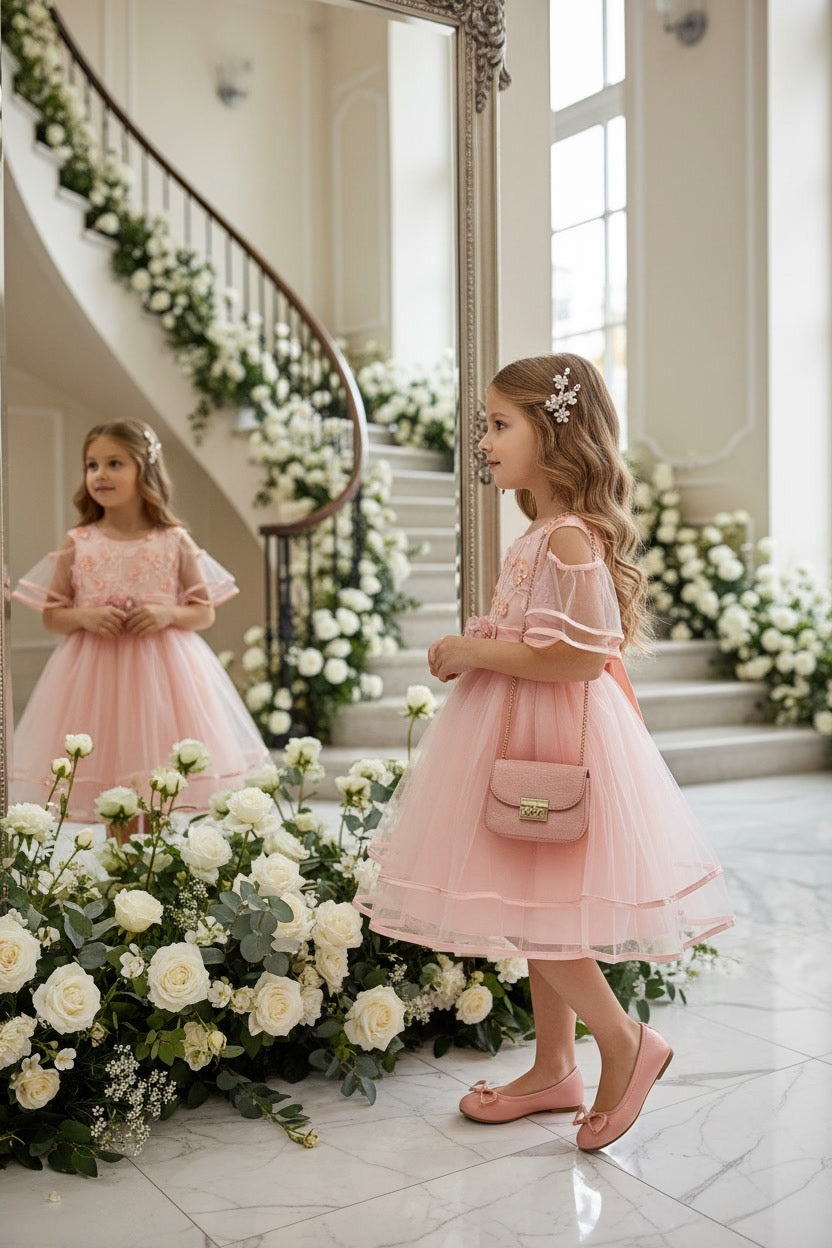 Pink flower dress