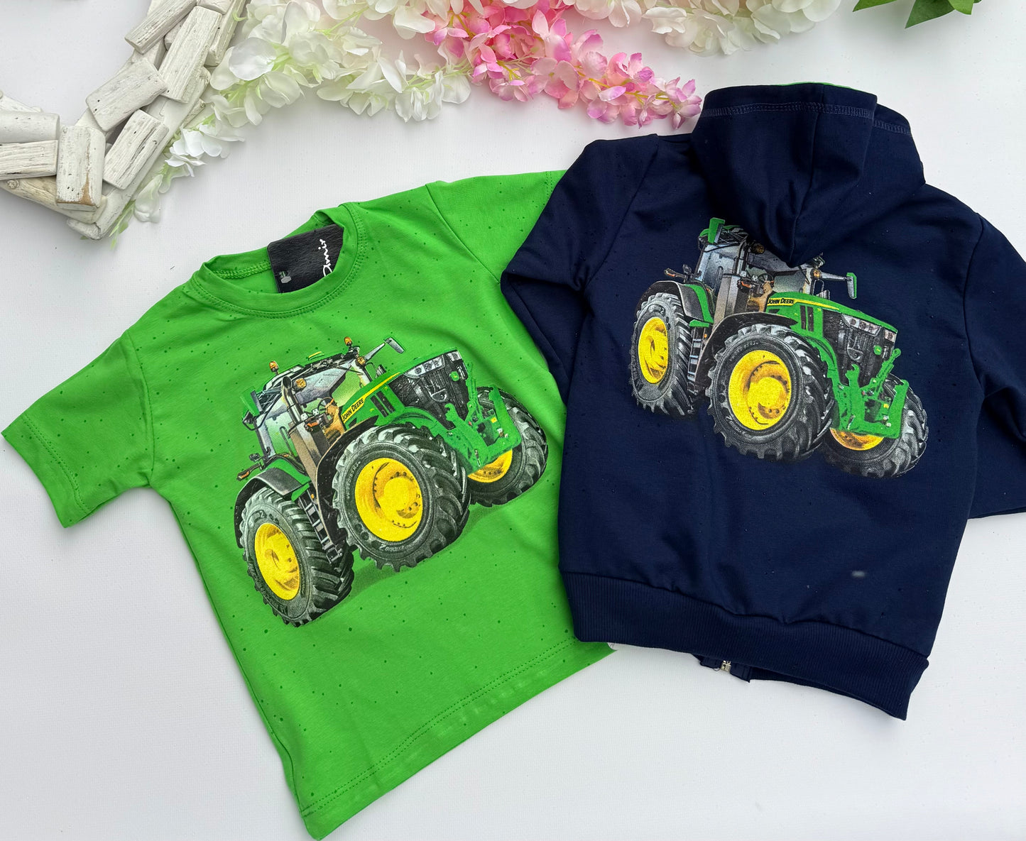 Navy Tractor hoodie