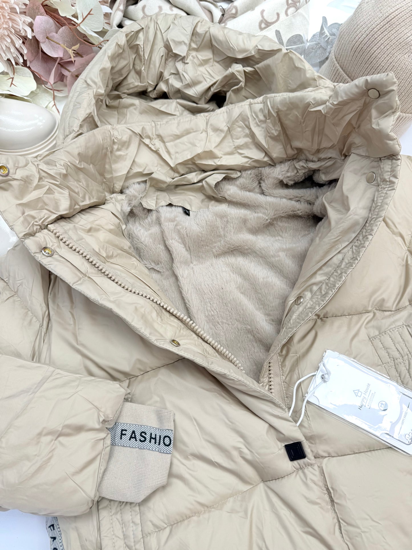 Beige winter jacket
