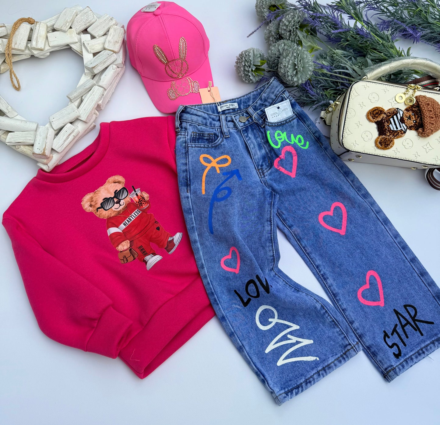 Heart boyfriend jeans