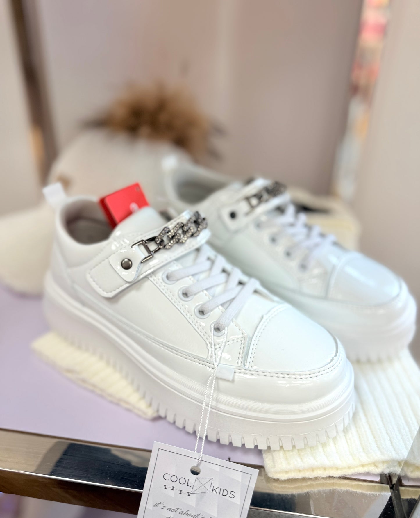 White sneakers