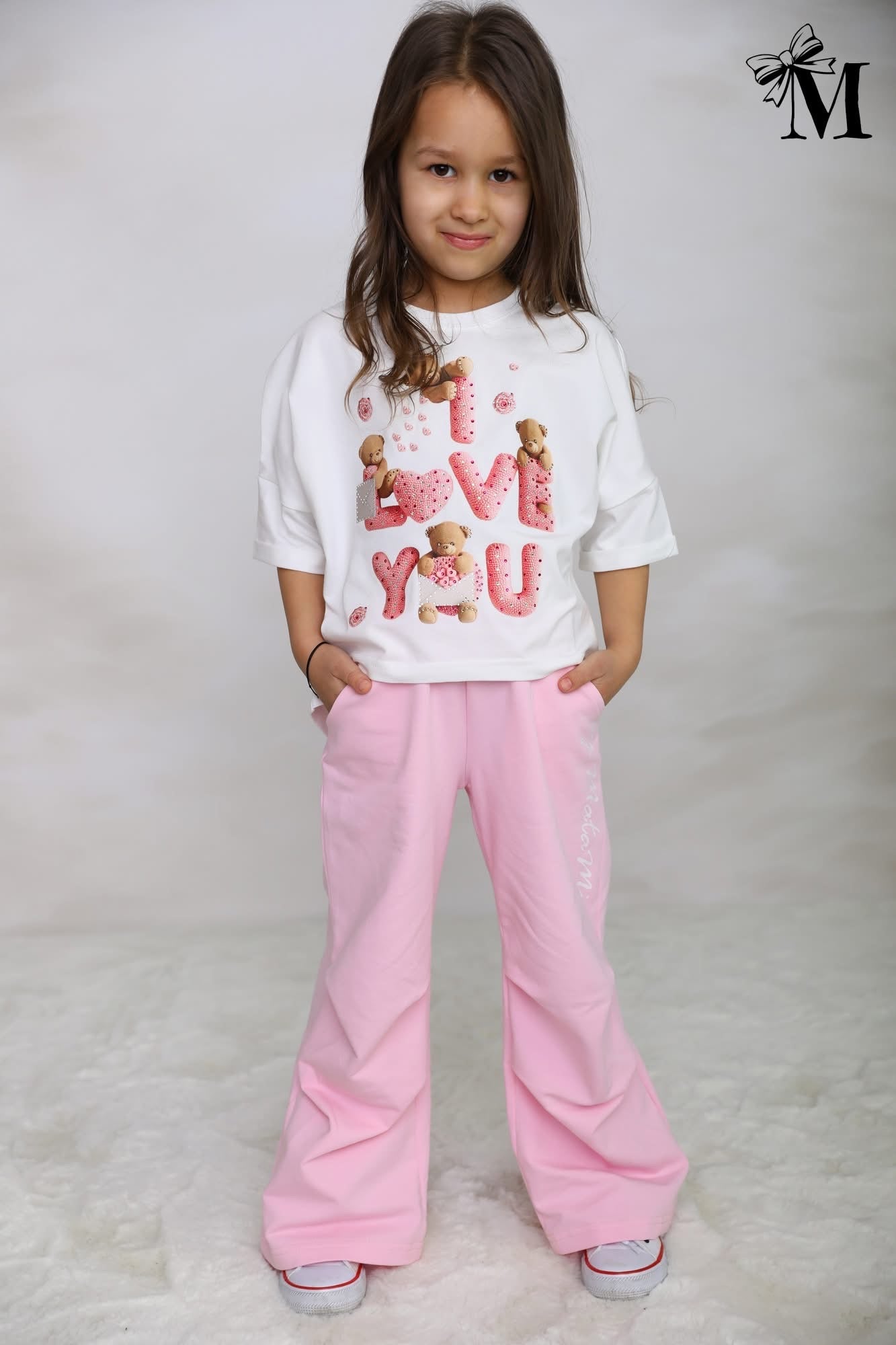 Pink cotton pants