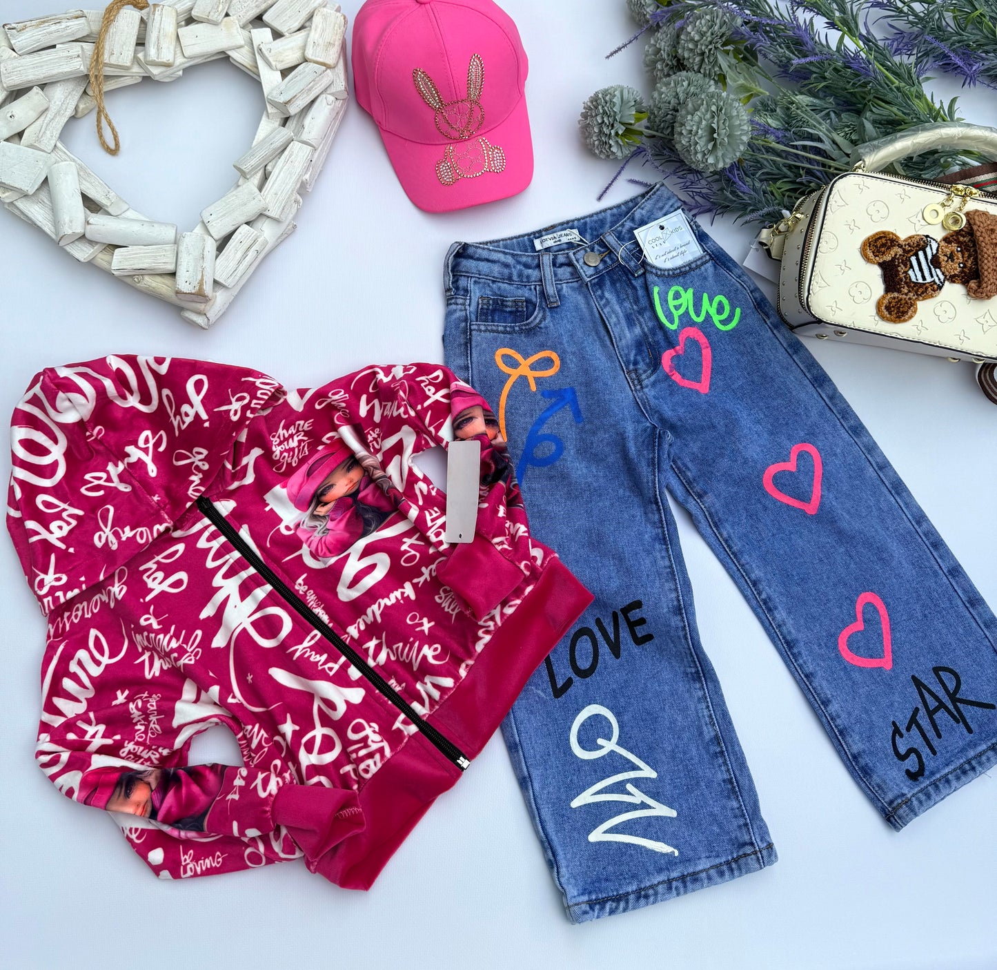 Heart boyfriend jeans