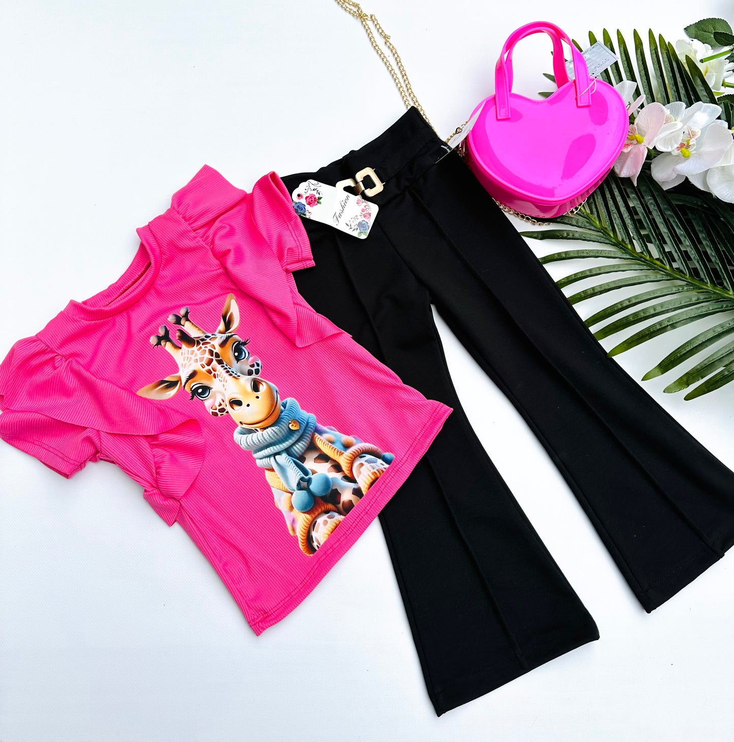 Pink Giraffe t shirt