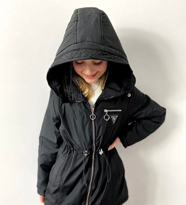 Black parka jacket
