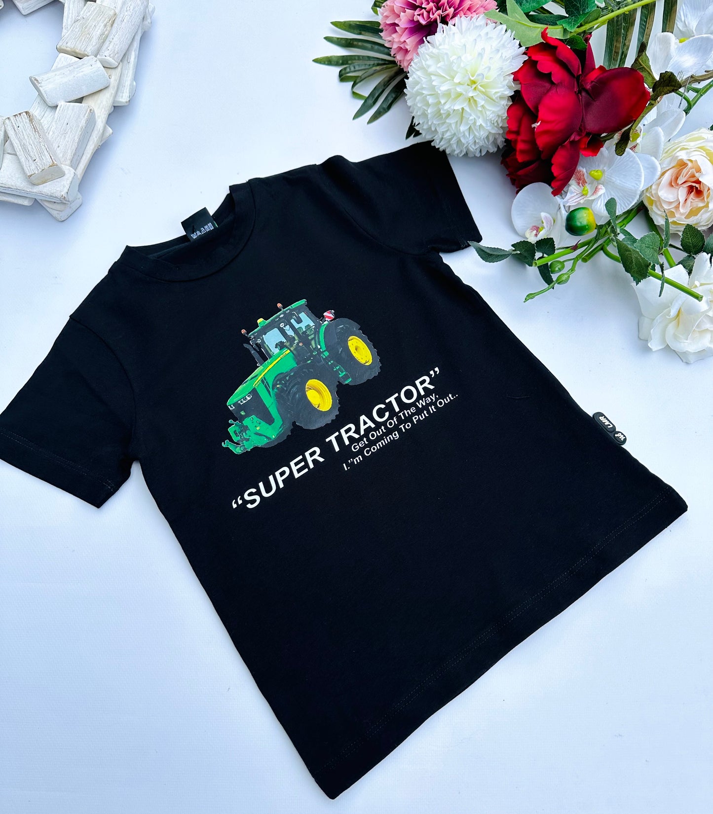 Black tractor t shirt