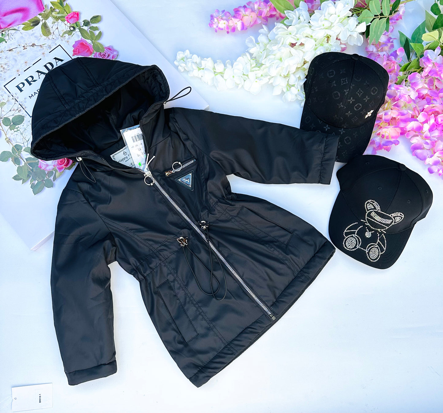 Black parka jacket