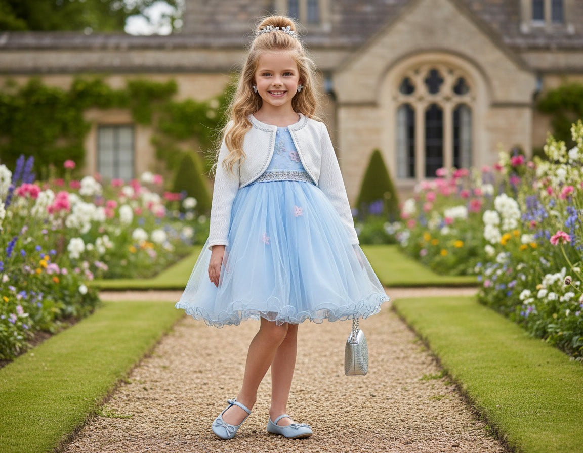 Blue dress with bolero