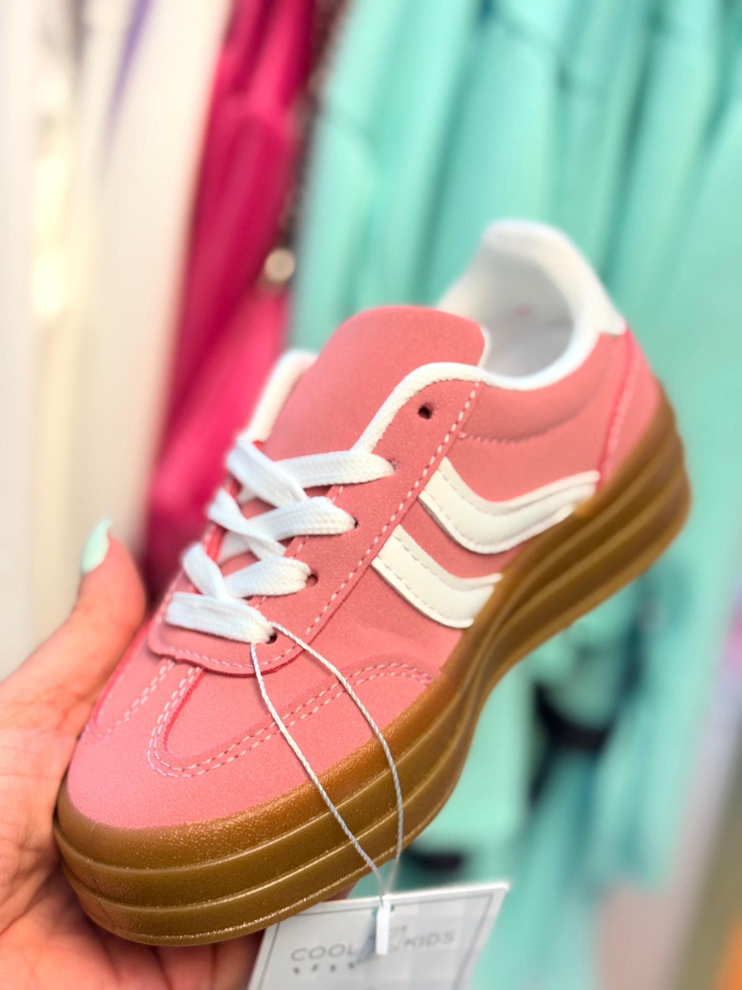 Pink sneakers