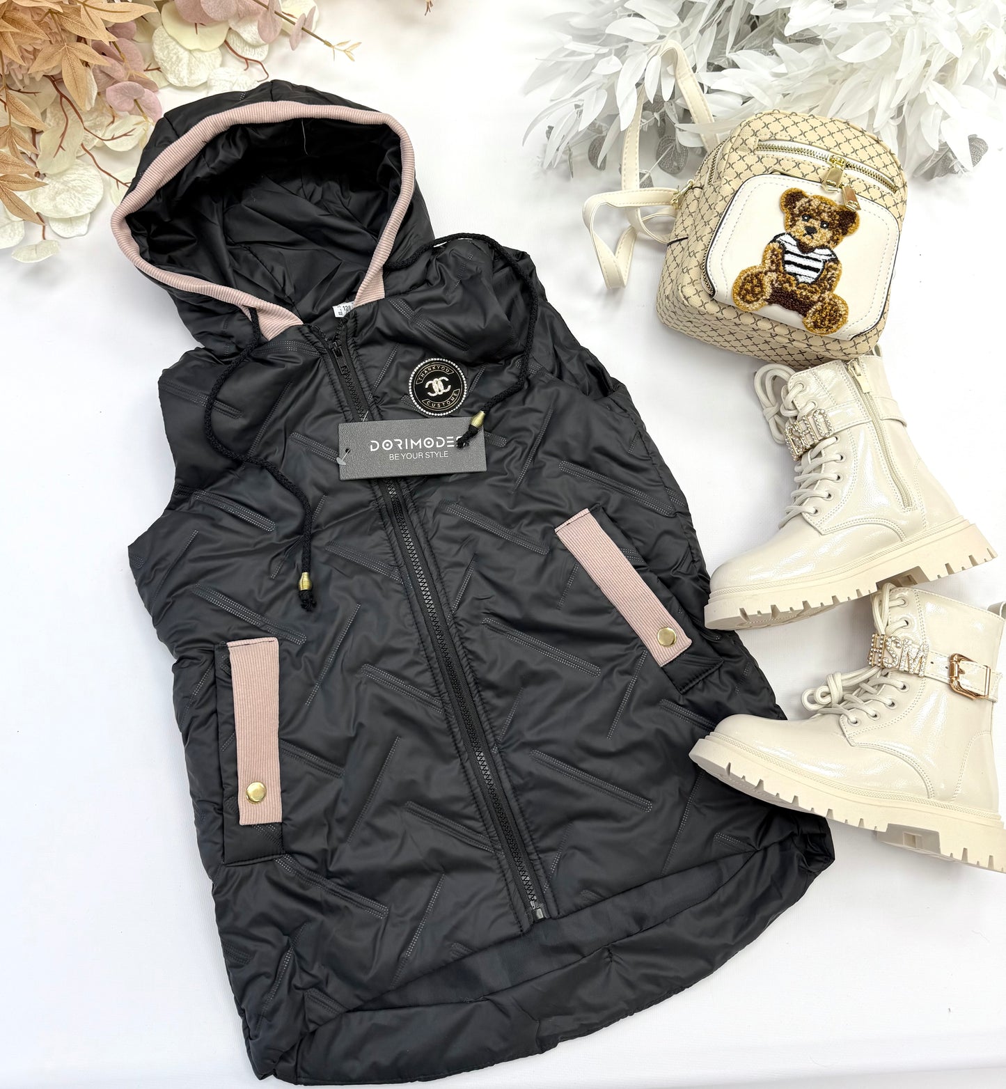 Black autumn gilet