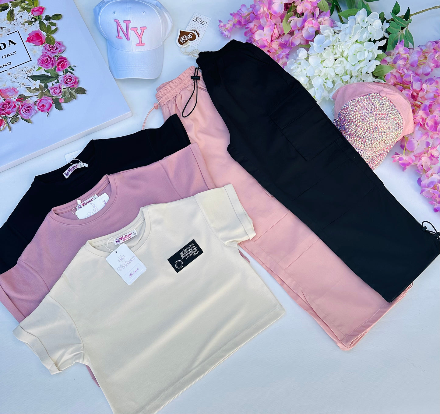 Pink cargo pants