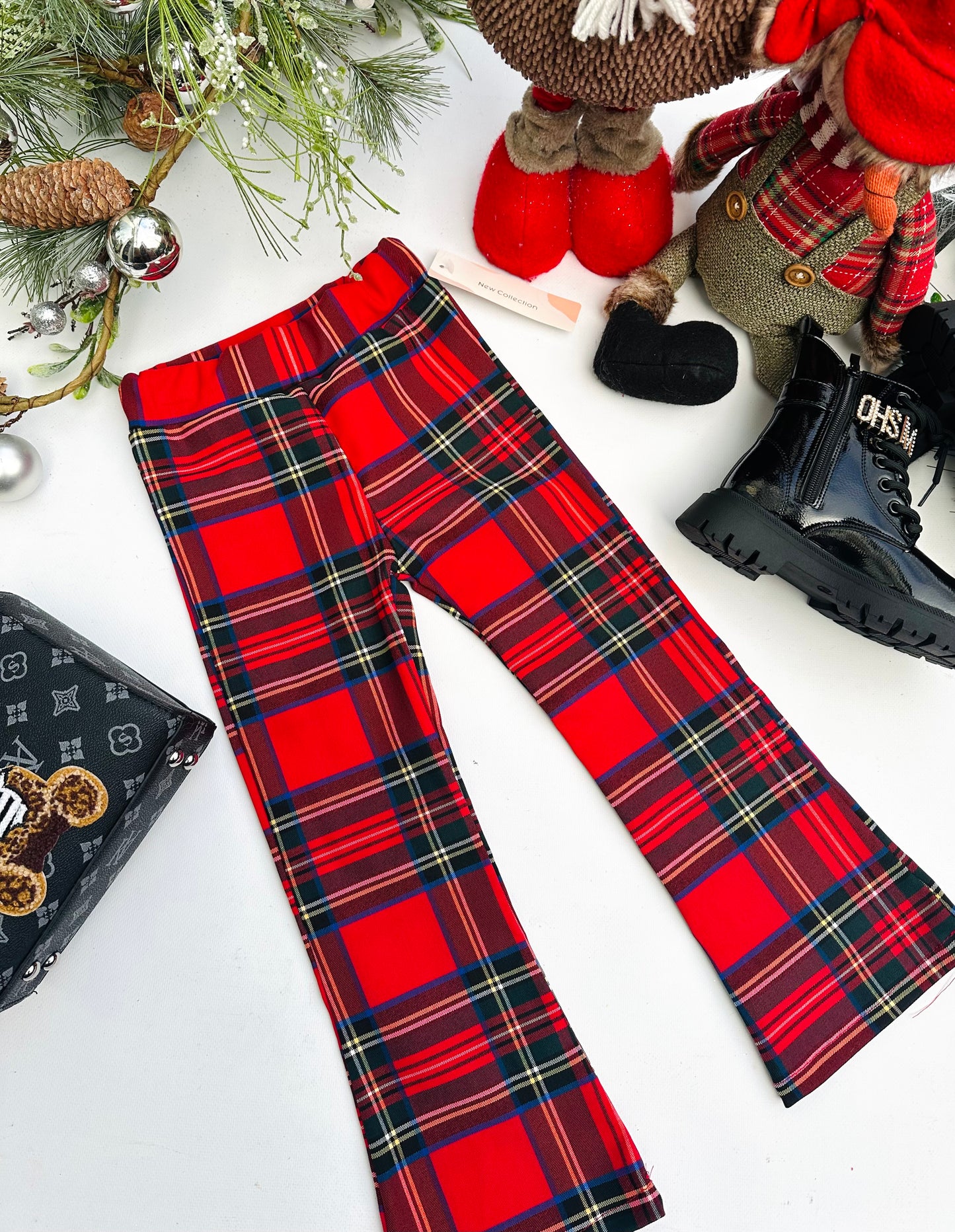 Tartan flared pants