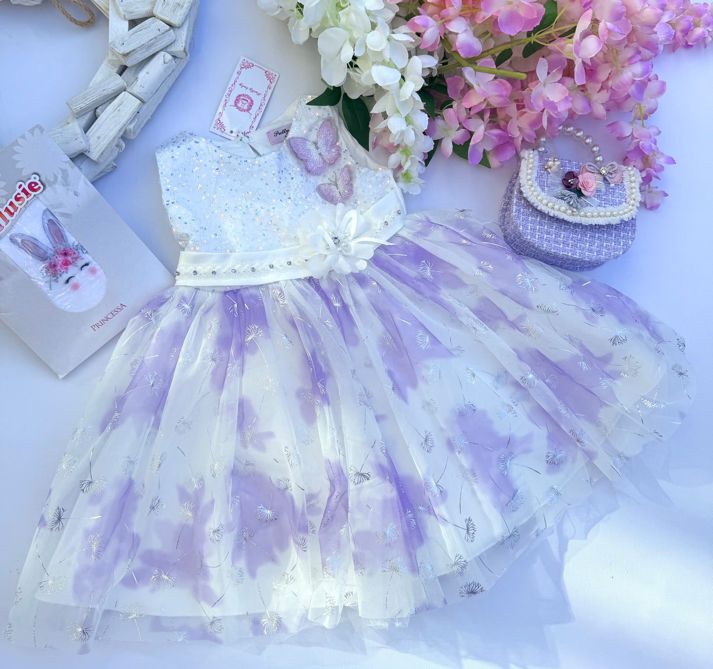 Lilac butterfly dress