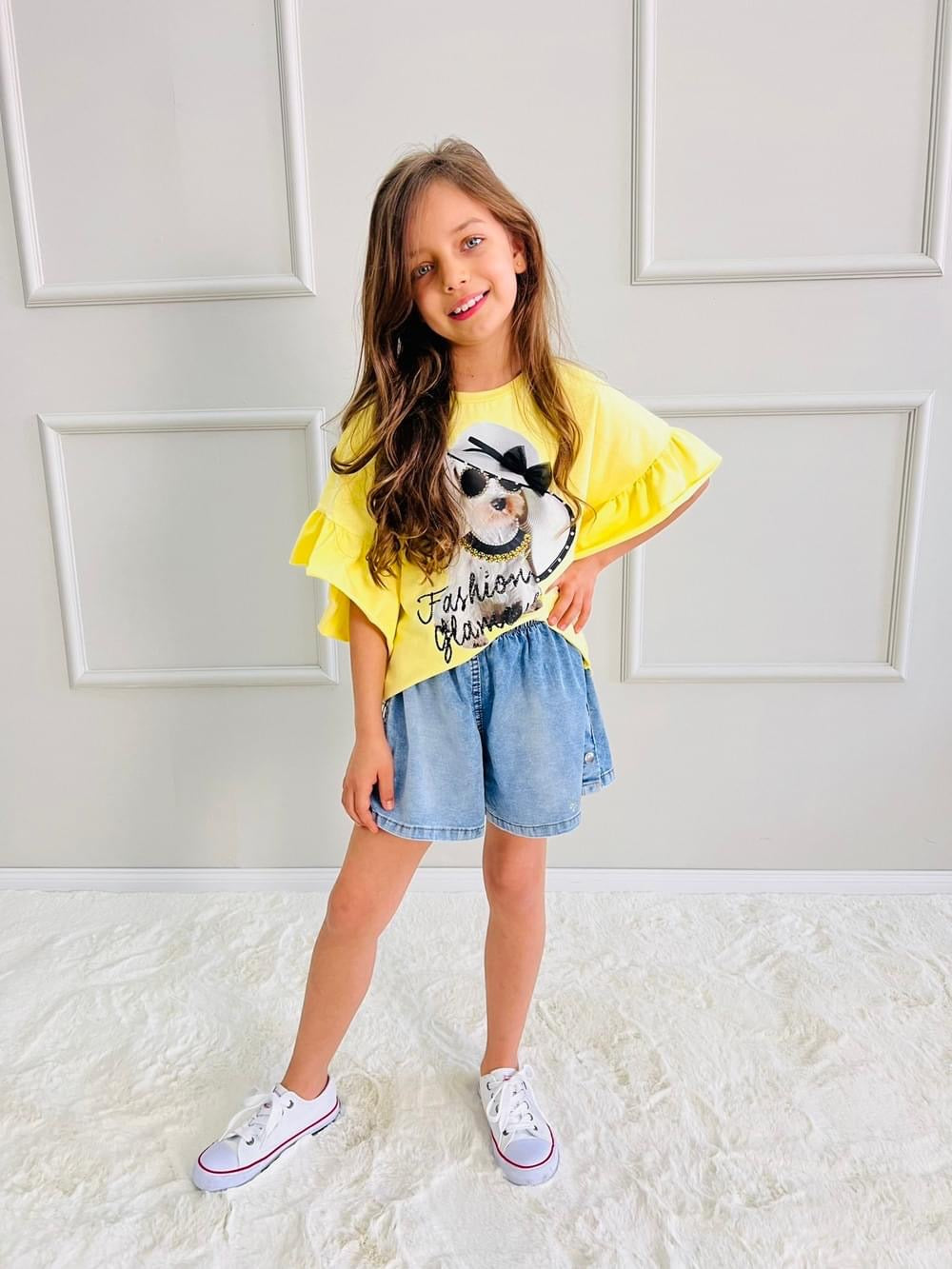 Yellow oversize top