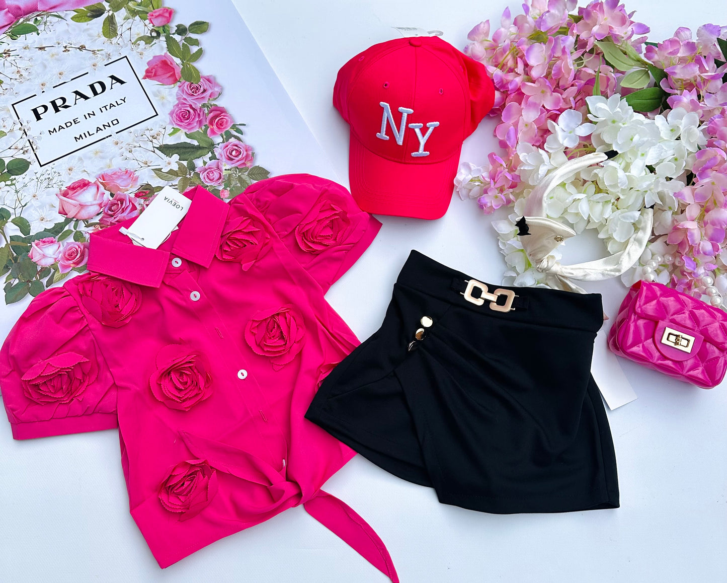 Pink flower shirt