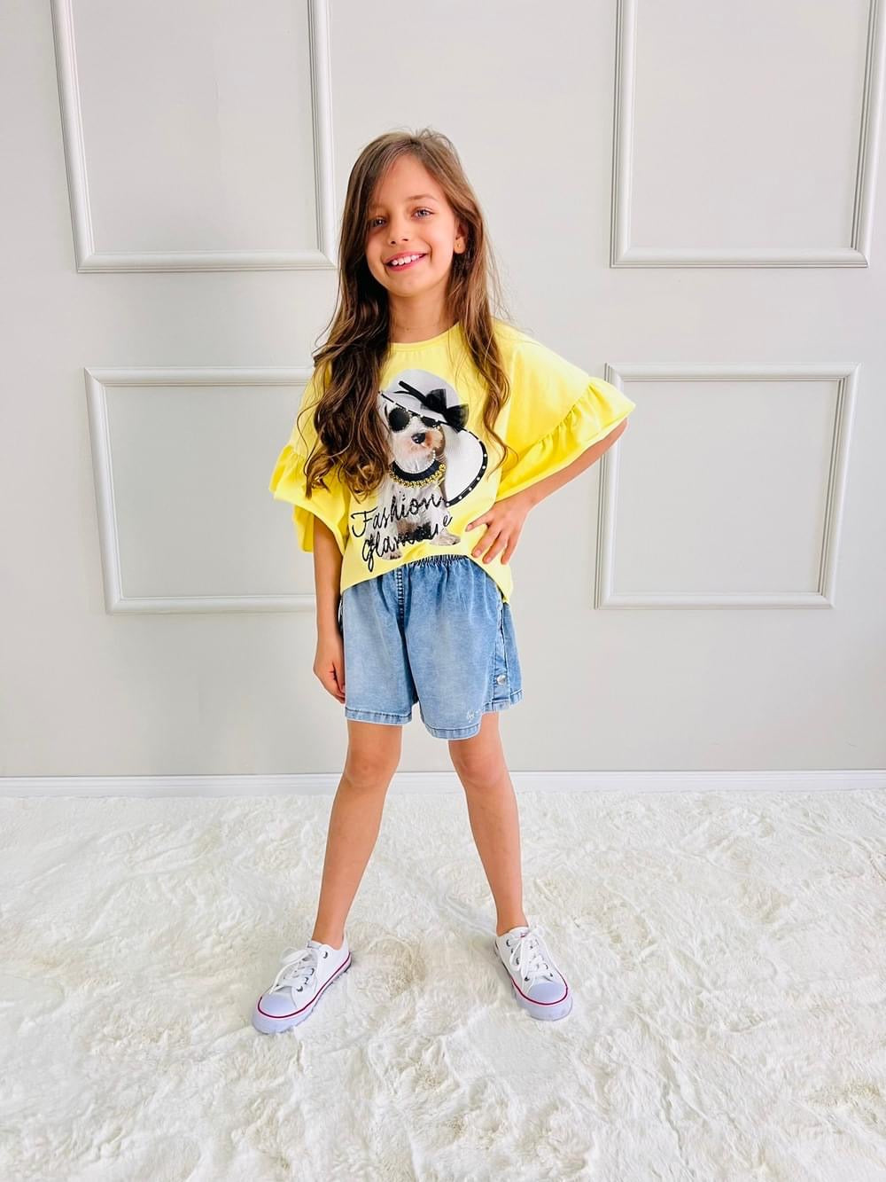 Yellow oversize top