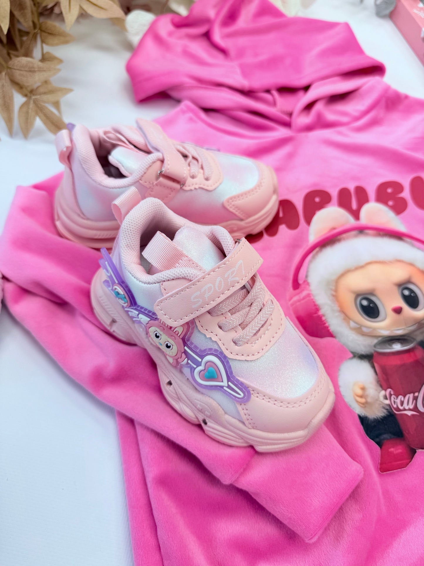 Labubu pink sneakers
