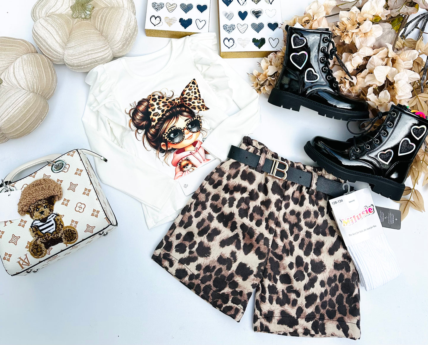 Wild print shorts