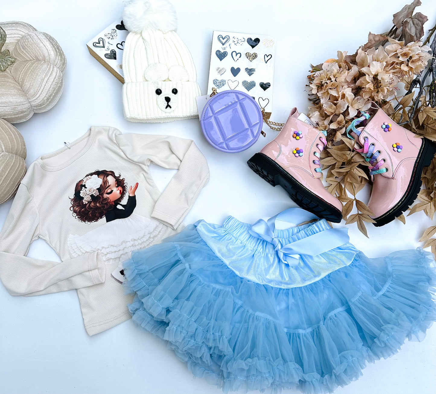 Blue tulle skirt