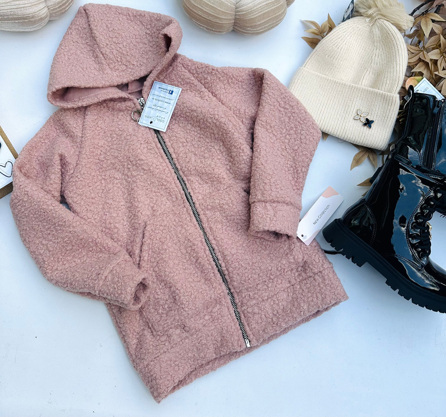 Pink teddy hoodie