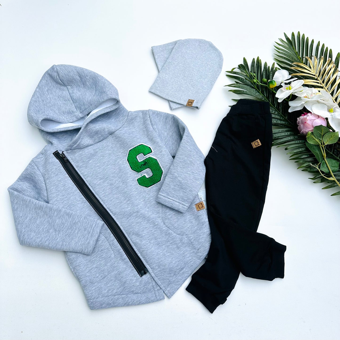 Grey warm hoodie