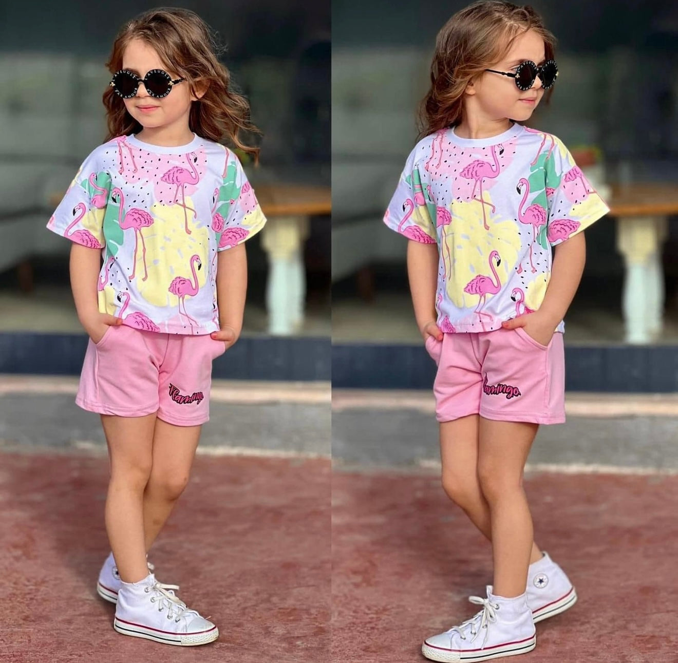 Pink flamingo set