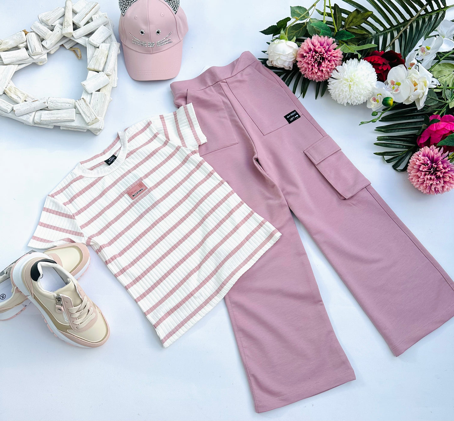 Pink stripes top
