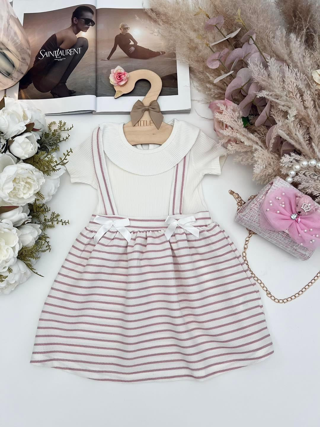 Pink stripes dress