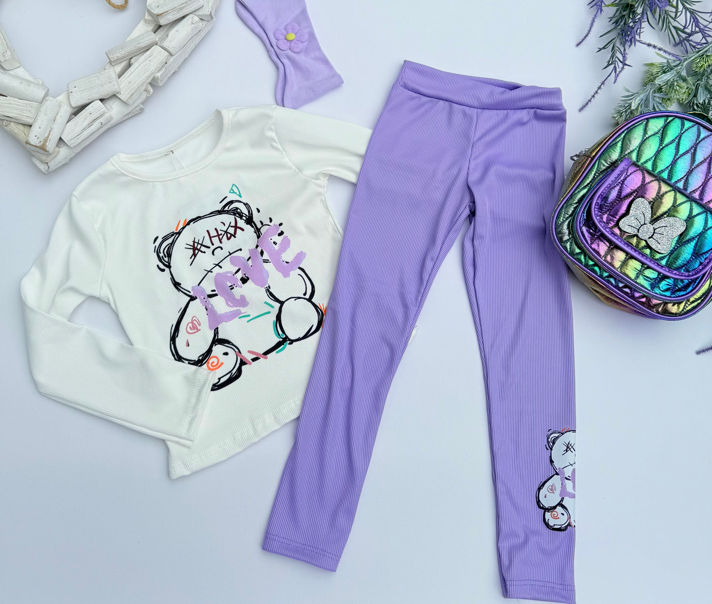 Lilac Teddy set