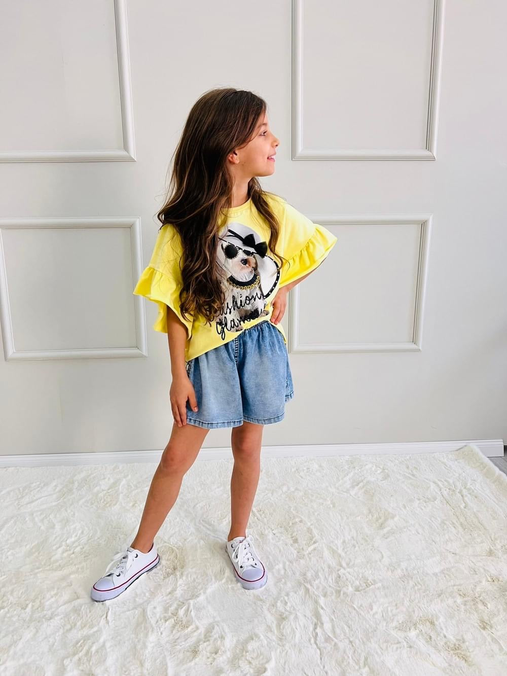 Yellow oversize top