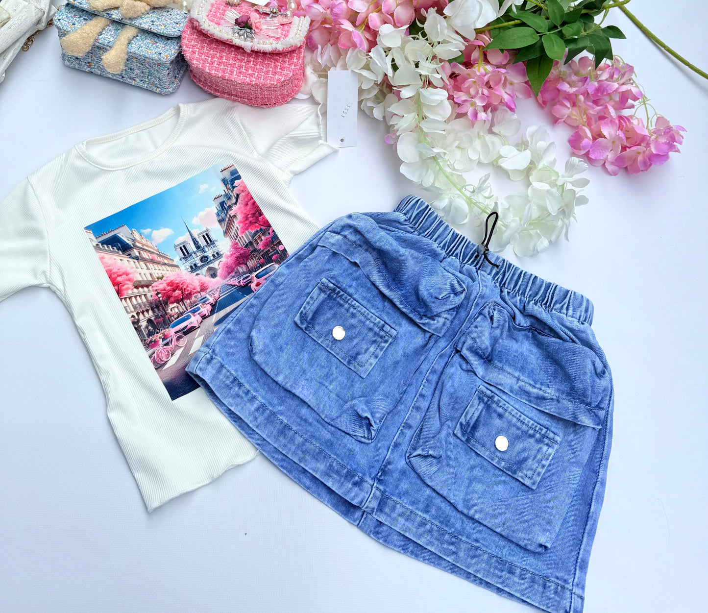 Soft denim skirt