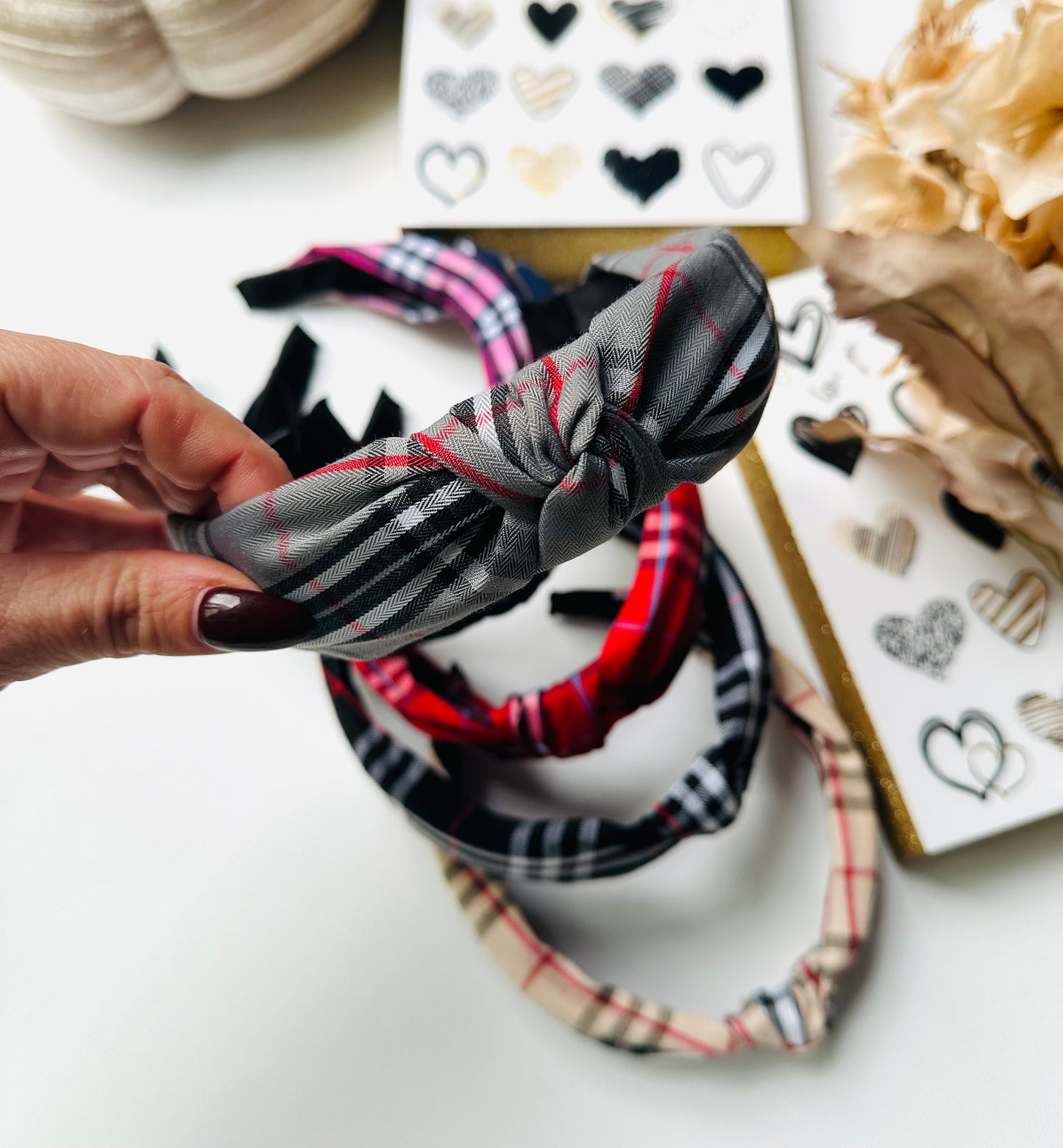 Checked headband