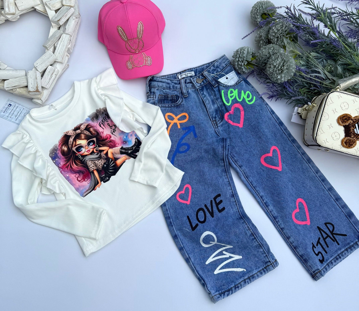 Heart boyfriend jeans